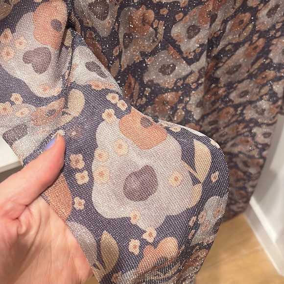 Stretchy lurex party dress. Vintage 70s pristine. Floor length - Picture 6 of 7